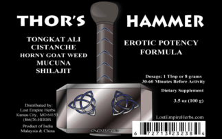 Thor's Hammer Powder Label - Lost Empire Herbs