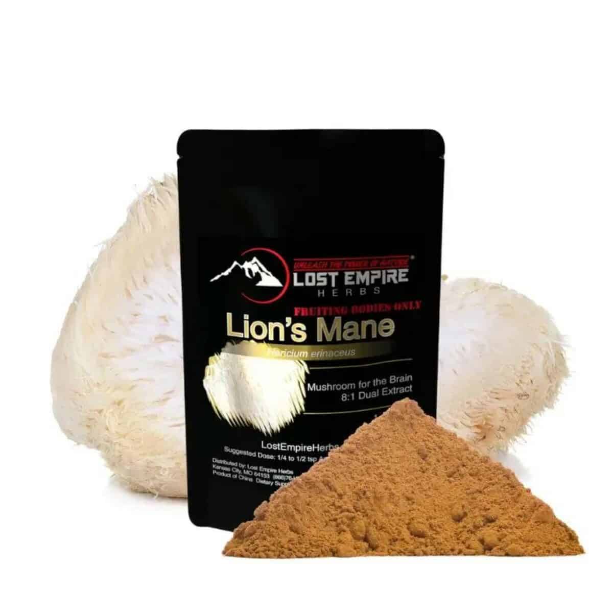 Nested Naturals Pure Lions Mane 100% Lions Mane Mushroom Extract Powder  Supplement USDA Organic Support Brain Power Focus Memory Mood Vegan Gluten  Free (30 Servings)