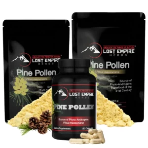 Pine pollen powder and capsules for hormone support
