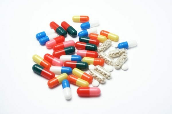 pills with colors
