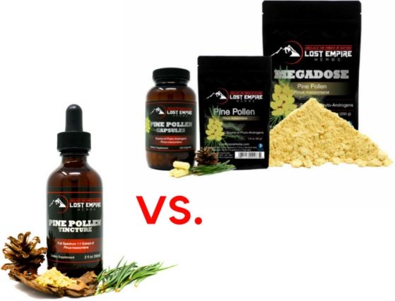 pine pollen tincture vs powder supplements