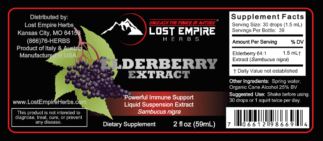 Elderberry Liquid Suspension Label