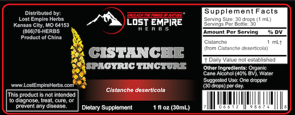 Cistanche Tincture Label