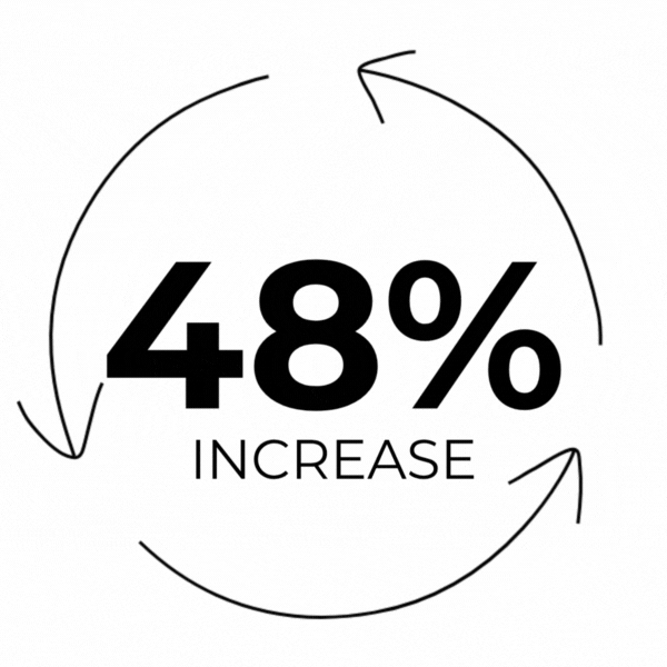 48% Increase badge
