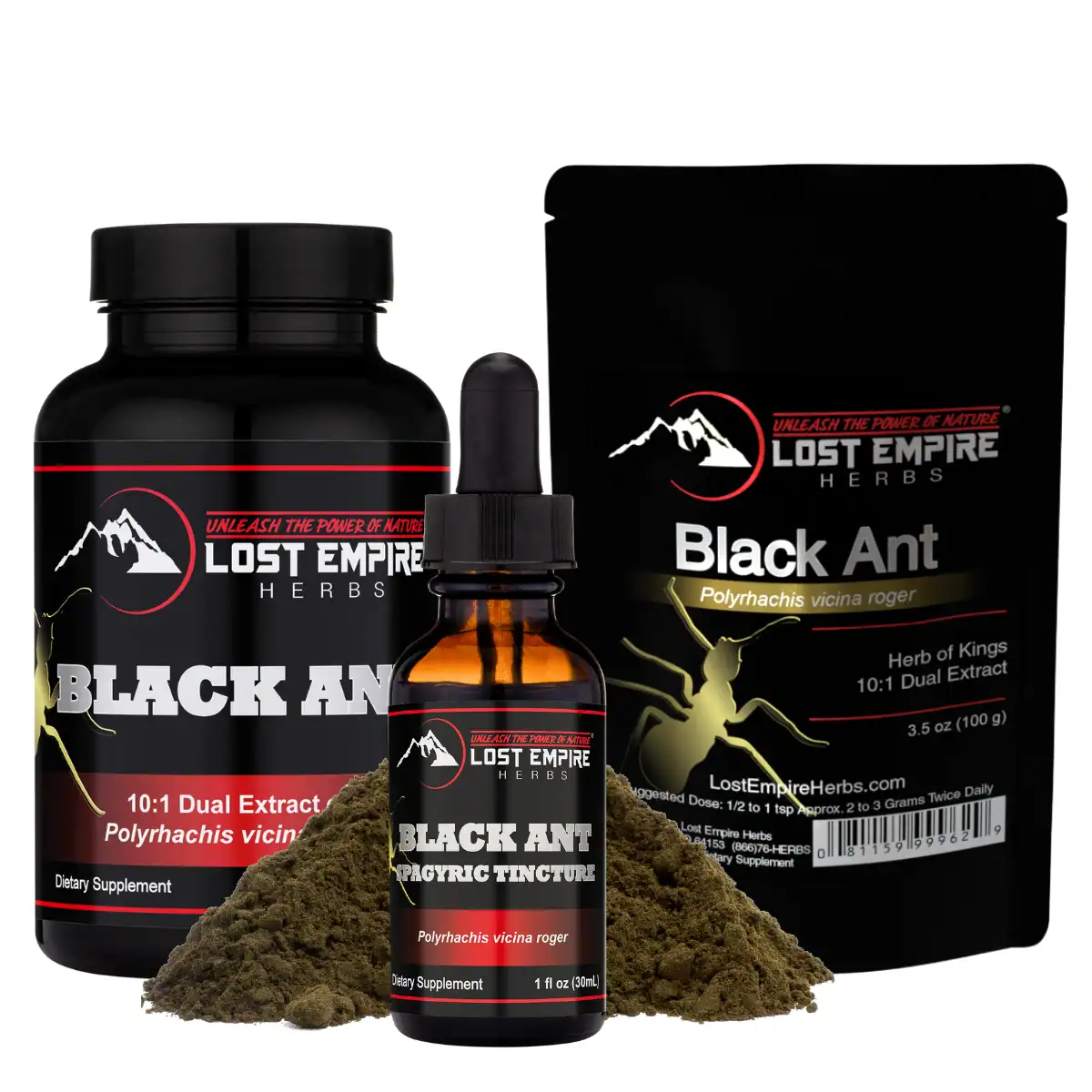 Black Ant Capsules, Tincture, Powder Variations